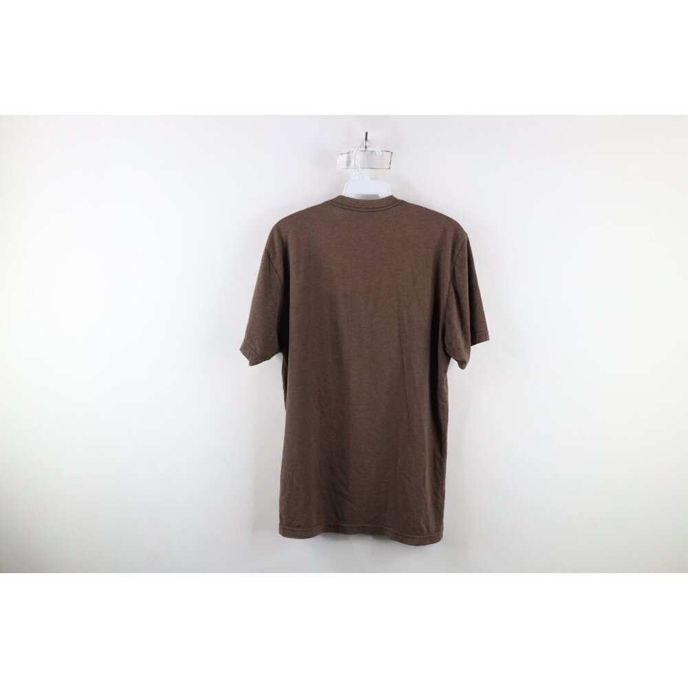 Vintage Mens Size Medium Faded Spell Out Subaru Car Jersey Knit T-Shirt Brown - Picture 8 of 10